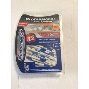 Pride Professional Tee System Combo Pack Plastic Golf Tee 1 1/2 44Tees 3 1/4